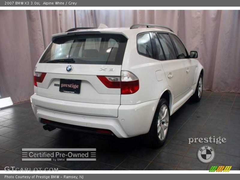 Alpine White / Grey 2007 BMW X3 3.0si