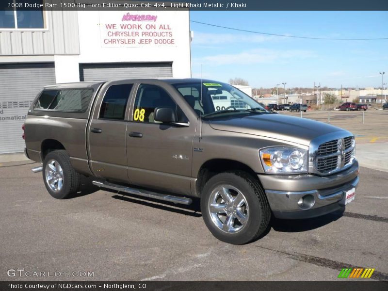Light Khaki Metallic / Khaki 2008 Dodge Ram 1500 Big Horn Edition Quad Cab 4x4