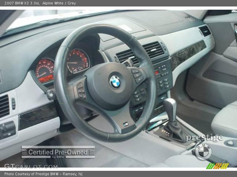Alpine White / Grey 2007 BMW X3 3.0si