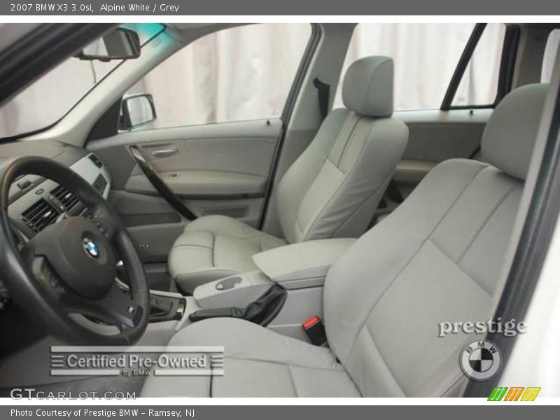 Alpine White / Grey 2007 BMW X3 3.0si