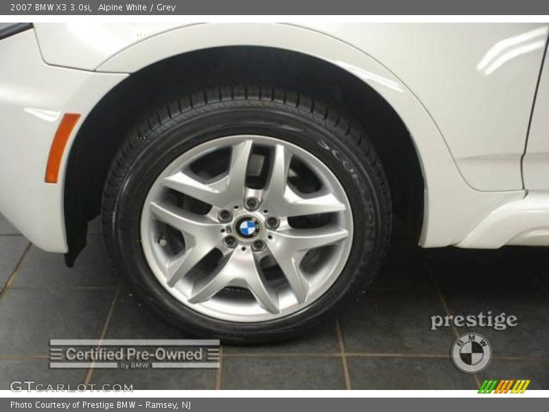 Alpine White / Grey 2007 BMW X3 3.0si