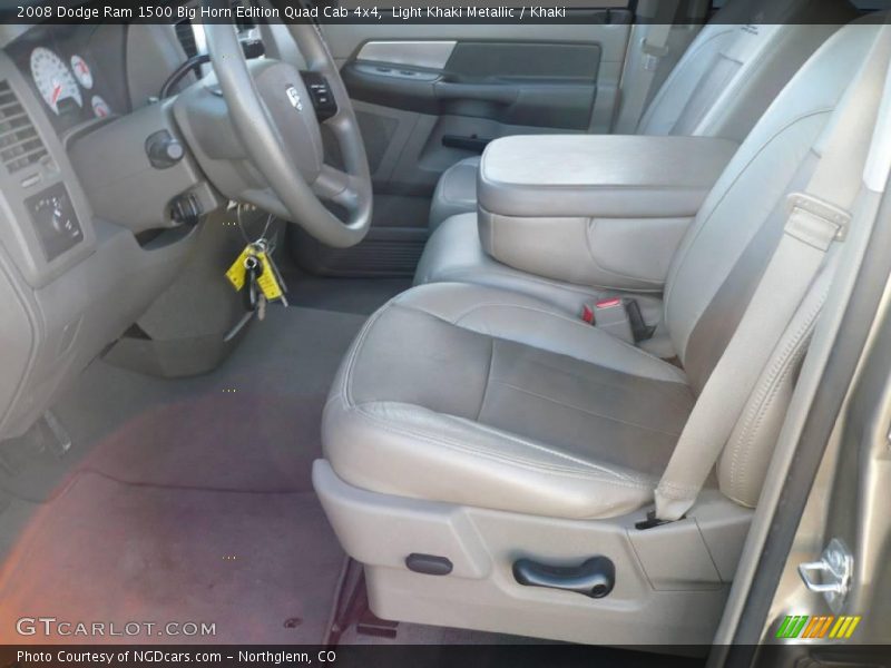 Light Khaki Metallic / Khaki 2008 Dodge Ram 1500 Big Horn Edition Quad Cab 4x4