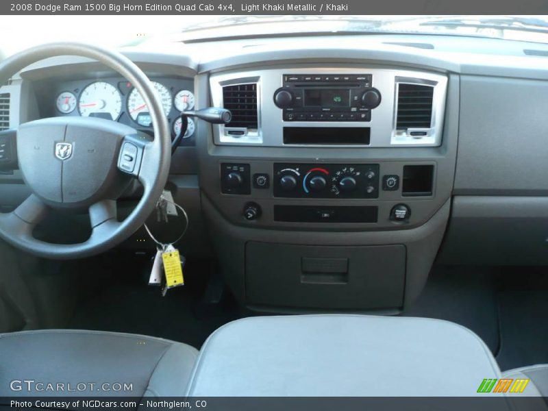 Light Khaki Metallic / Khaki 2008 Dodge Ram 1500 Big Horn Edition Quad Cab 4x4