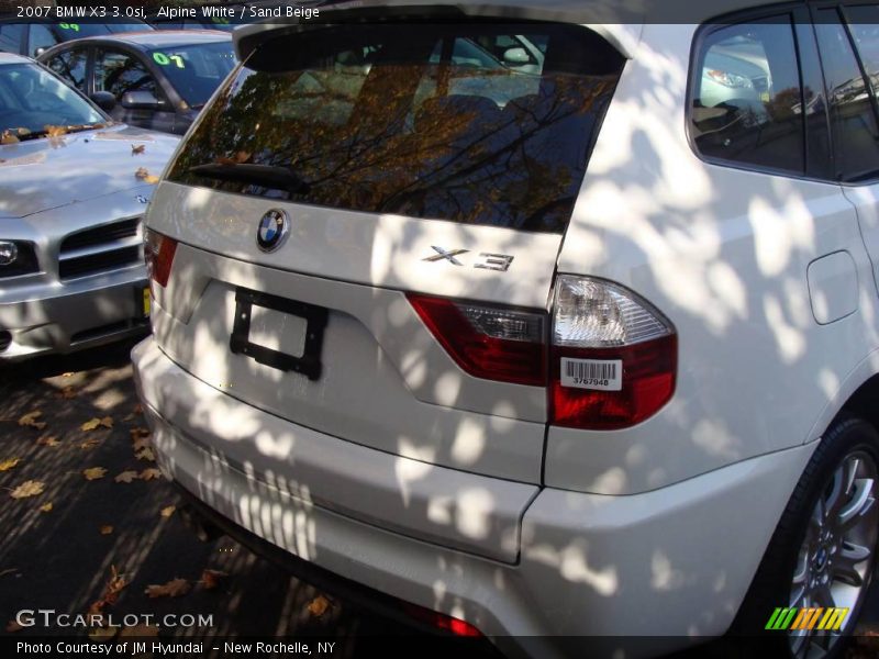 Alpine White / Sand Beige 2007 BMW X3 3.0si