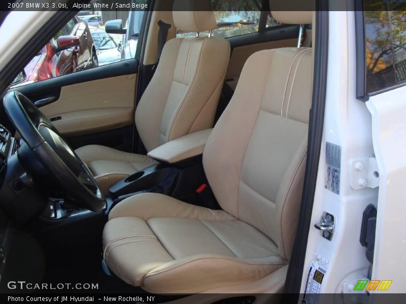 Alpine White / Sand Beige 2007 BMW X3 3.0si