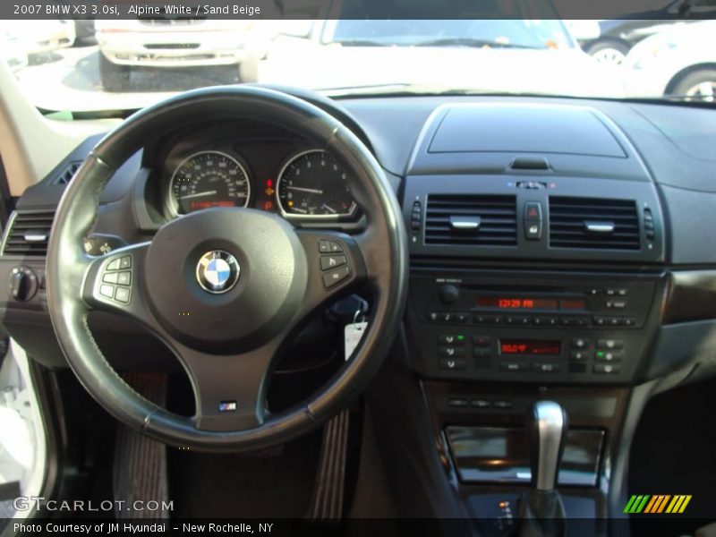Alpine White / Sand Beige 2007 BMW X3 3.0si