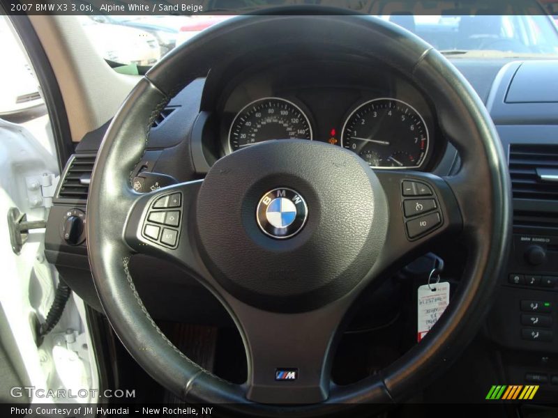 Alpine White / Sand Beige 2007 BMW X3 3.0si