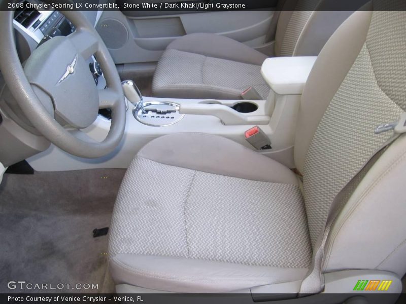 Stone White / Dark Khaki/Light Graystone 2008 Chrysler Sebring LX Convertible
