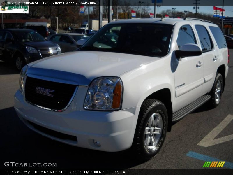 Summit White / Ebony Black 2007 GMC Yukon SLE 4x4