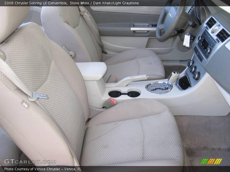 Stone White / Dark Khaki/Light Graystone 2008 Chrysler Sebring LX Convertible