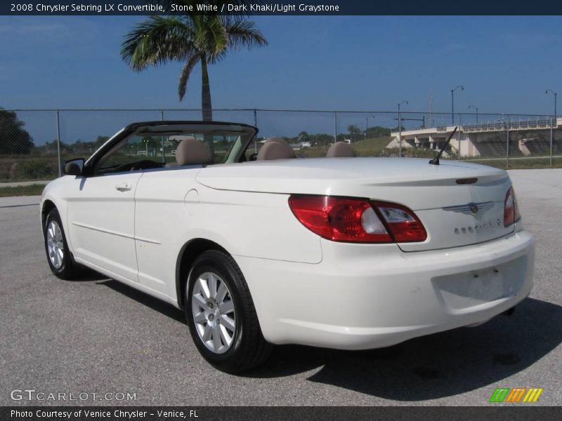 Stone White / Dark Khaki/Light Graystone 2008 Chrysler Sebring LX Convertible