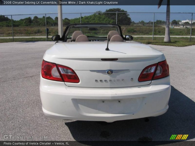 Stone White / Dark Khaki/Light Graystone 2008 Chrysler Sebring LX Convertible