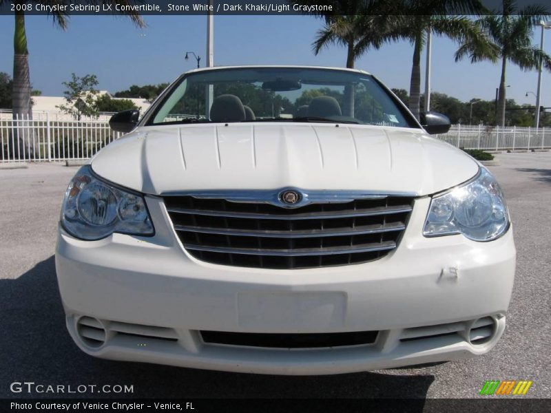 Stone White / Dark Khaki/Light Graystone 2008 Chrysler Sebring LX Convertible