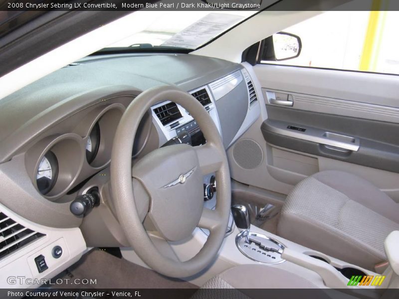 Modern Blue Pearl / Dark Khaki/Light Graystone 2008 Chrysler Sebring LX Convertible
