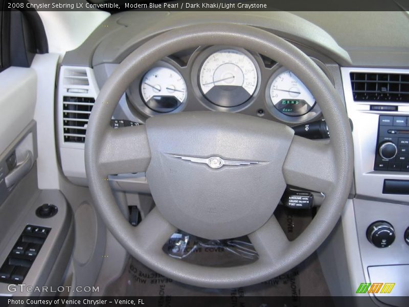 Modern Blue Pearl / Dark Khaki/Light Graystone 2008 Chrysler Sebring LX Convertible