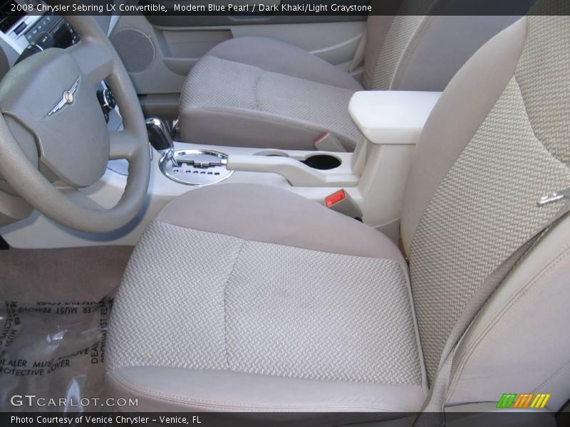 Modern Blue Pearl / Dark Khaki/Light Graystone 2008 Chrysler Sebring LX Convertible