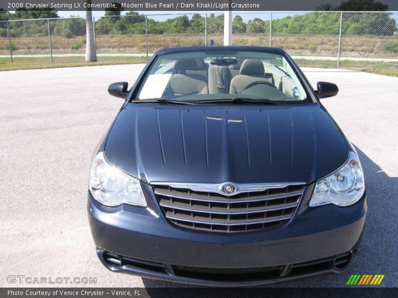 Modern Blue Pearl / Dark Khaki/Light Graystone 2008 Chrysler Sebring LX Convertible