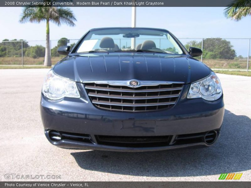 Modern Blue Pearl / Dark Khaki/Light Graystone 2008 Chrysler Sebring LX Convertible