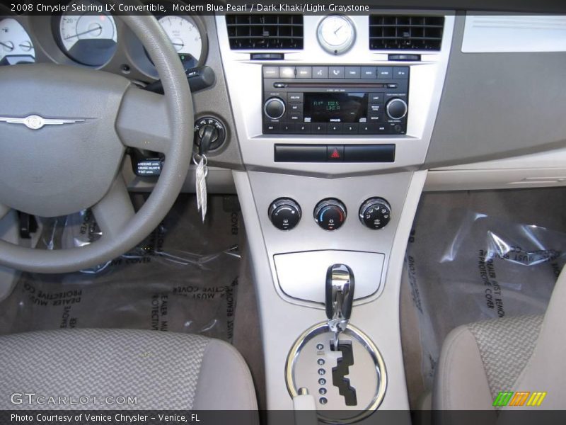 Modern Blue Pearl / Dark Khaki/Light Graystone 2008 Chrysler Sebring LX Convertible