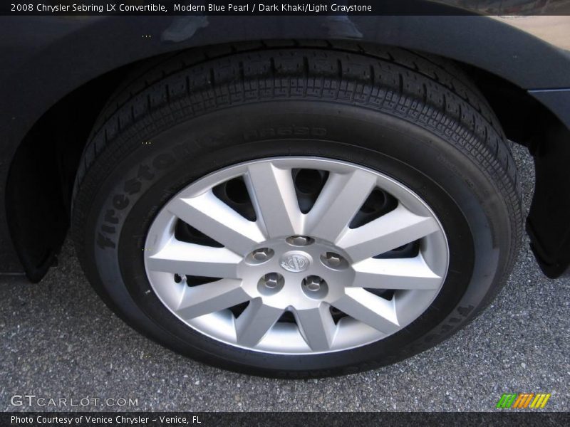 Modern Blue Pearl / Dark Khaki/Light Graystone 2008 Chrysler Sebring LX Convertible