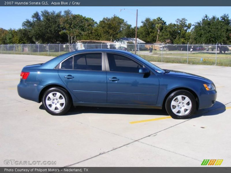 Aqua Blue / Gray 2007 Hyundai Sonata GLS