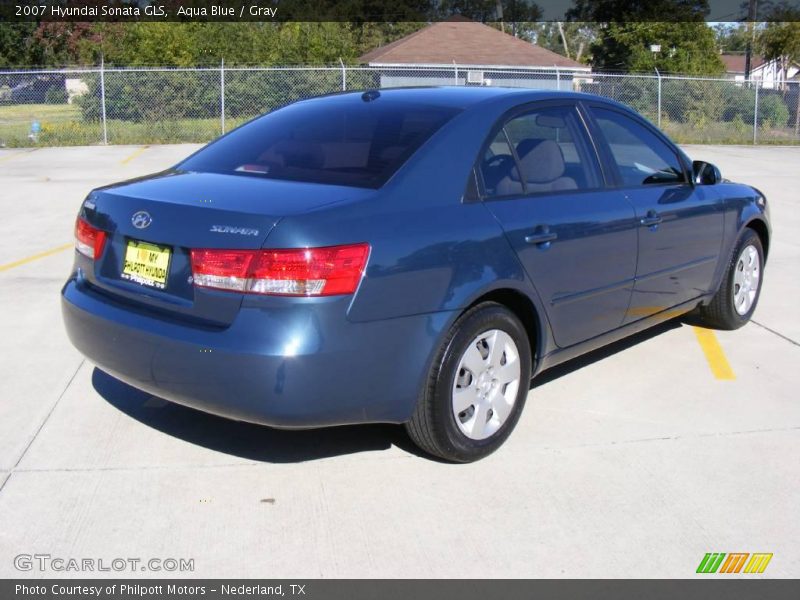 Aqua Blue / Gray 2007 Hyundai Sonata GLS
