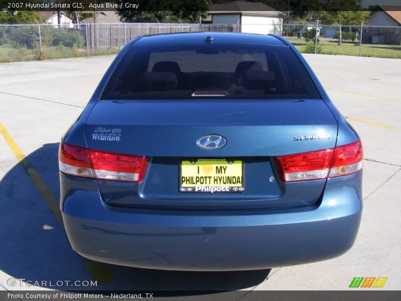 Aqua Blue / Gray 2007 Hyundai Sonata GLS