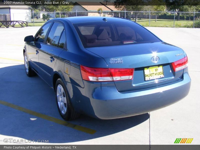 Aqua Blue / Gray 2007 Hyundai Sonata GLS