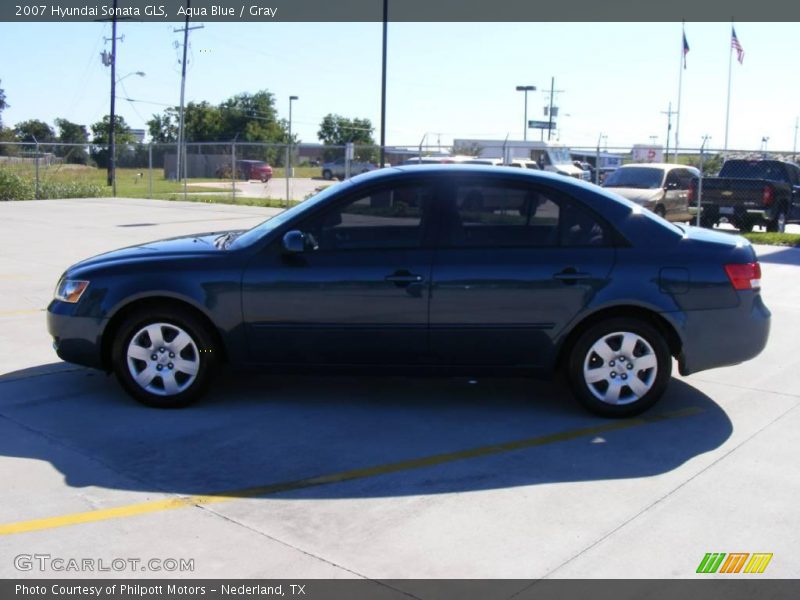 Aqua Blue / Gray 2007 Hyundai Sonata GLS