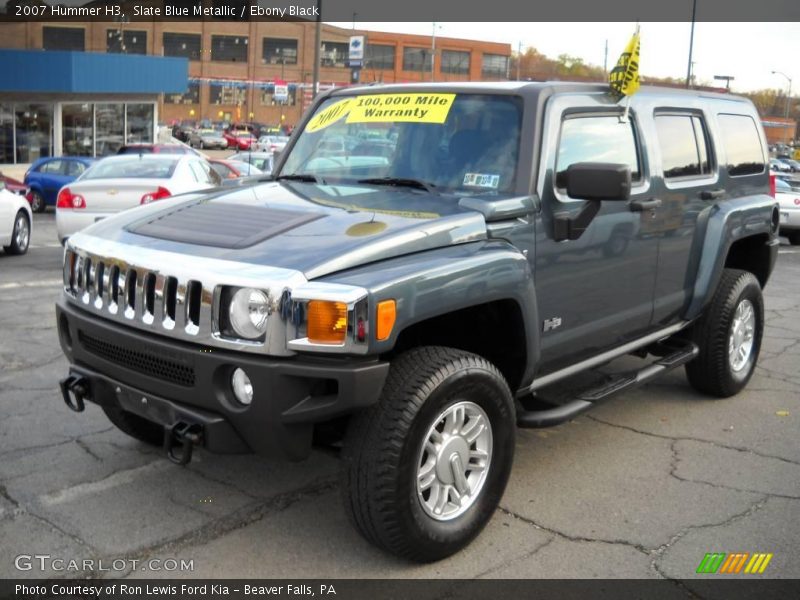 Slate Blue Metallic / Ebony Black 2007 Hummer H3