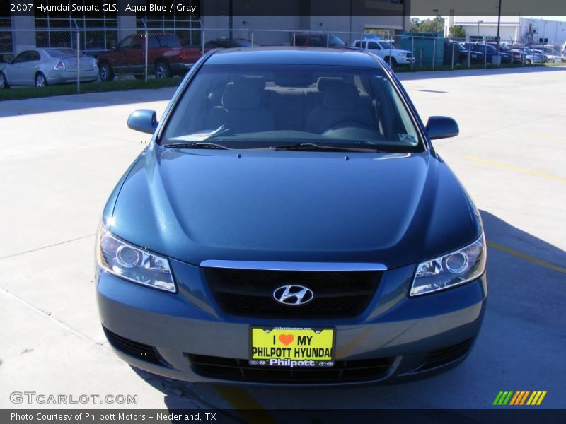 Aqua Blue / Gray 2007 Hyundai Sonata GLS