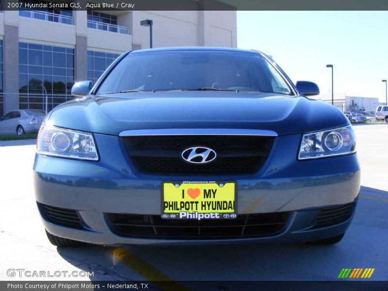 Aqua Blue / Gray 2007 Hyundai Sonata GLS