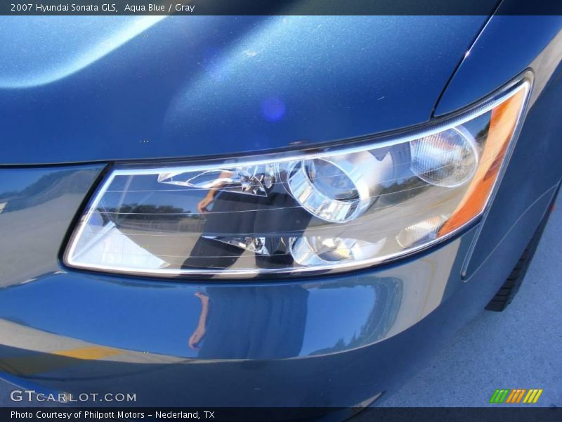 Aqua Blue / Gray 2007 Hyundai Sonata GLS