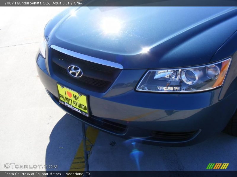 Aqua Blue / Gray 2007 Hyundai Sonata GLS