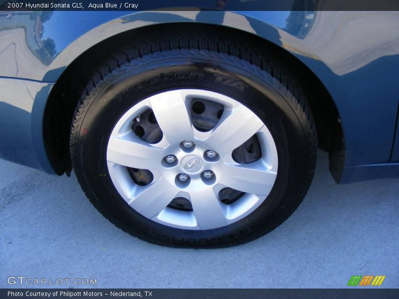 Aqua Blue / Gray 2007 Hyundai Sonata GLS