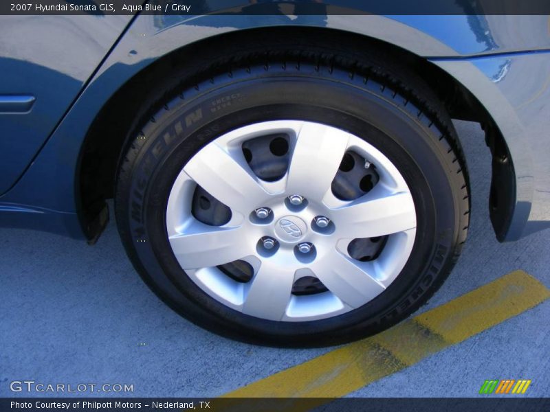 Aqua Blue / Gray 2007 Hyundai Sonata GLS
