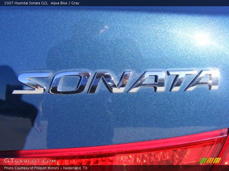 Aqua Blue / Gray 2007 Hyundai Sonata GLS