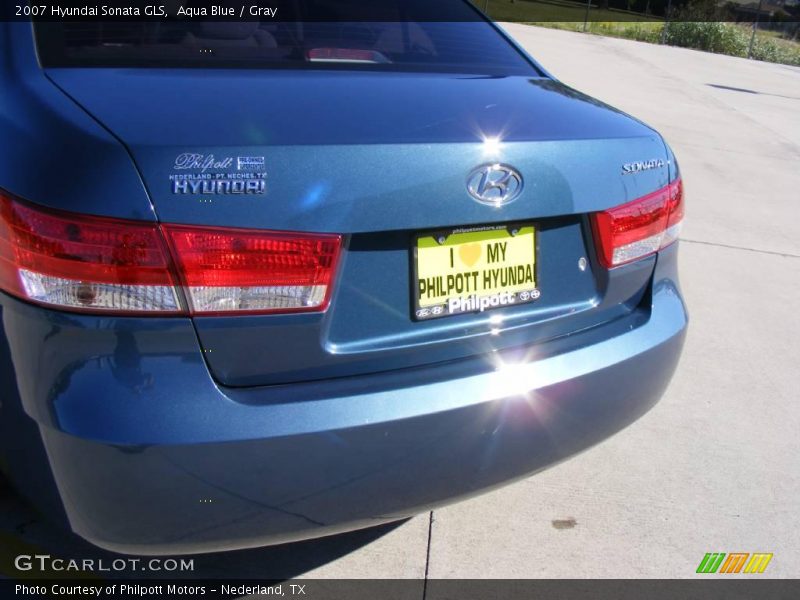 Aqua Blue / Gray 2007 Hyundai Sonata GLS