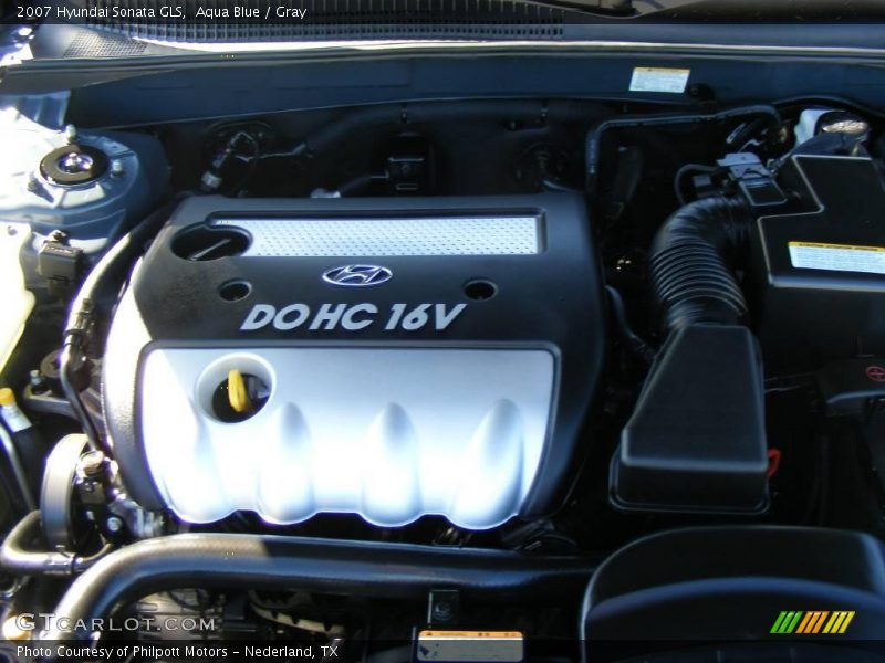 Aqua Blue / Gray 2007 Hyundai Sonata GLS