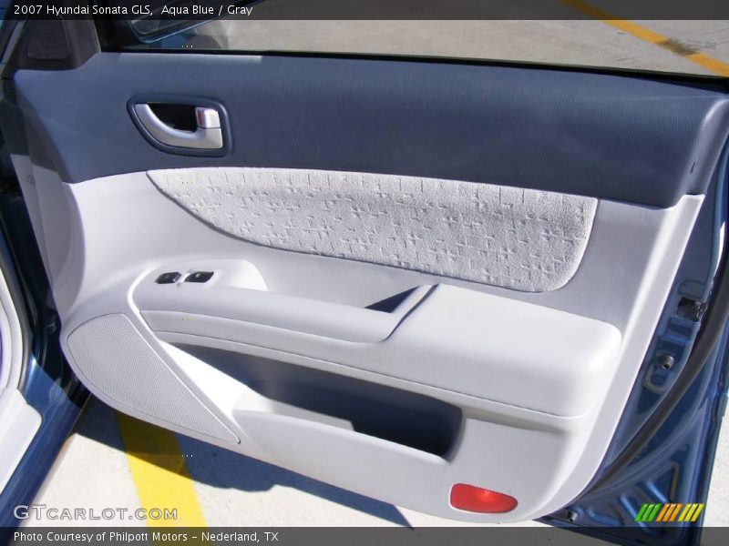 Aqua Blue / Gray 2007 Hyundai Sonata GLS