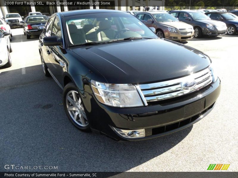 Black Clearcoat / Medium Light Stone 2008 Ford Taurus SEL