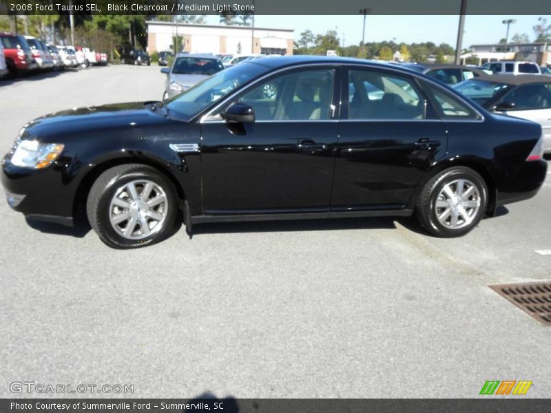 Black Clearcoat / Medium Light Stone 2008 Ford Taurus SEL