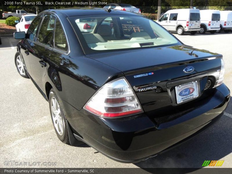 Black Clearcoat / Medium Light Stone 2008 Ford Taurus SEL