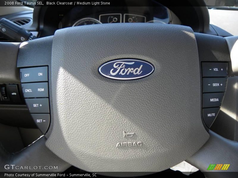 Black Clearcoat / Medium Light Stone 2008 Ford Taurus SEL