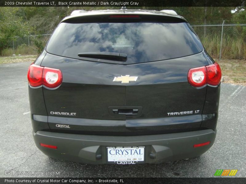 Black Granite Metallic / Dark Gray/Light Gray 2009 Chevrolet Traverse LT