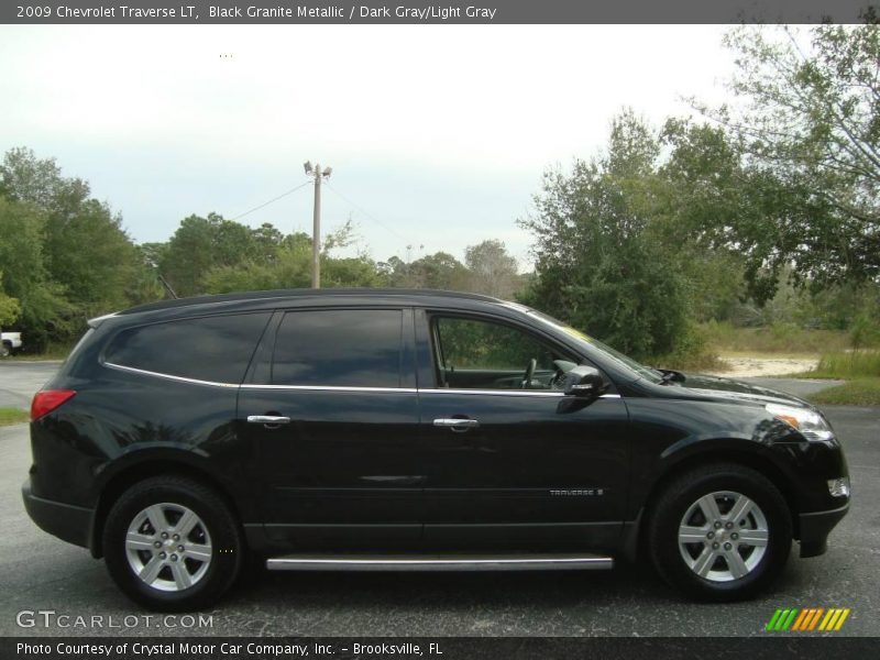 Black Granite Metallic / Dark Gray/Light Gray 2009 Chevrolet Traverse LT