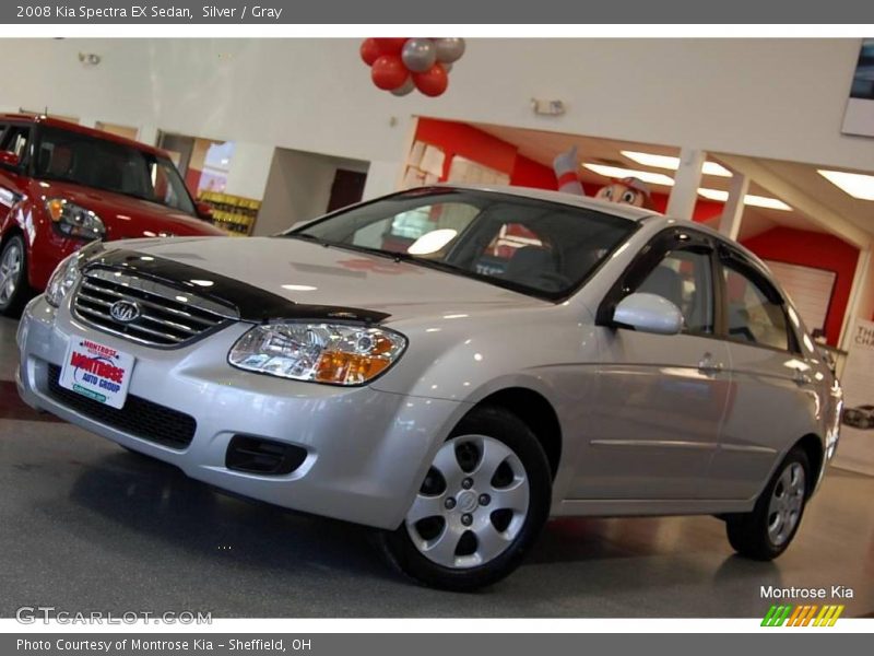 Silver / Gray 2008 Kia Spectra EX Sedan