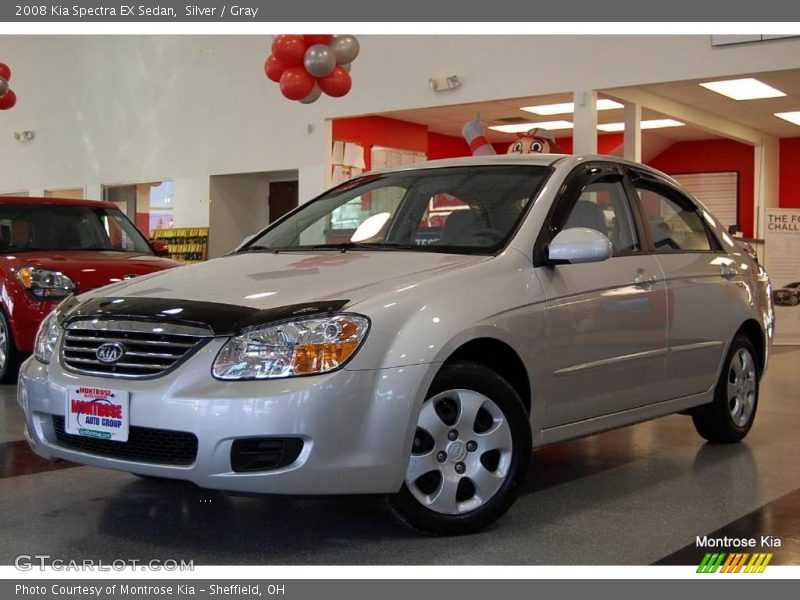 Silver / Gray 2008 Kia Spectra EX Sedan