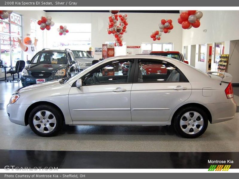 Silver / Gray 2008 Kia Spectra EX Sedan