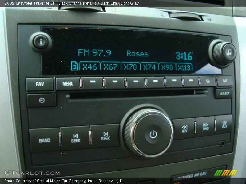 Black Granite Metallic / Dark Gray/Light Gray 2009 Chevrolet Traverse LT